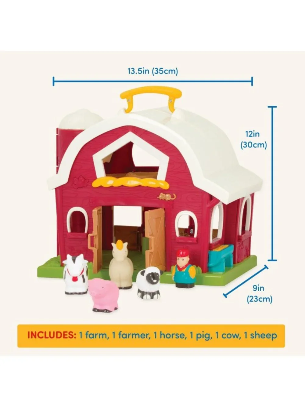 Large Animal Farm Playset for Toddlers - Educational Learning Toy, 18 Months